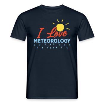 Ich Liebe Meteorologie Klimatologie Meteorologe - Männer T-Shirt - Navy - Vorne - AI Model Male 178 light (178cm)