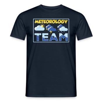 Team Meteorologie Meteorologe Wettervorhersage - Männer T-Shirt - Navy - Vorne - AI Model Male 178 light (178cm)