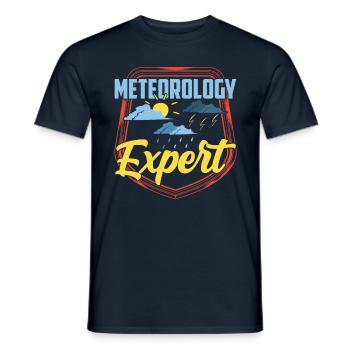 Meteorologie Experte Wettervorhersage Meteorologe - Männer T-Shirt - Navy - Vorne - AI Model Male 178 light (178cm)