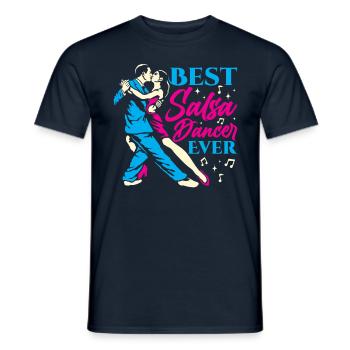 Best Salsa Dancer Ever Dancing Dance Hobby - Men's T-Shirt - navy - Front - AI Model Male 178 light (178cm)