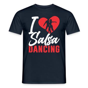 Ich Liebe Salsa Tanzen Tänzer Tanz Hobby - Männer T-Shirt - Navy - Vorne - AI Model Male 178 light (178cm)