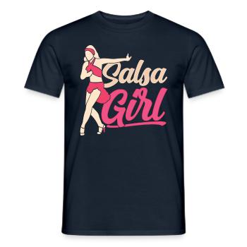 Salsa Mädchen Mama Mama Hobby Tanz Tänzer Tanzen - Männer T-Shirt - Navy - Vorne - AI Model Male 178 light (178cm)