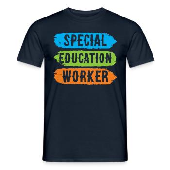 Special Education Workers Special Education Teachers - Men's T-Shirt - navy - Front - AI Model Male 178 light (178cm)