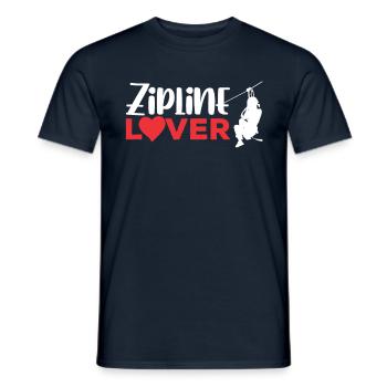 Zipline Liebhaber Sport Seilrutsche Ziplining - Männer T-Shirt - Navy - Vorne - AI Model Male 178 light (178cm)