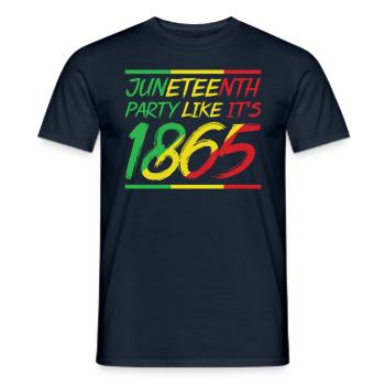 Juneteenth celebrate like in 1865 Black Africa - Men's T-Shirt - navy - Front - AI Model Male 178 light (178cm)