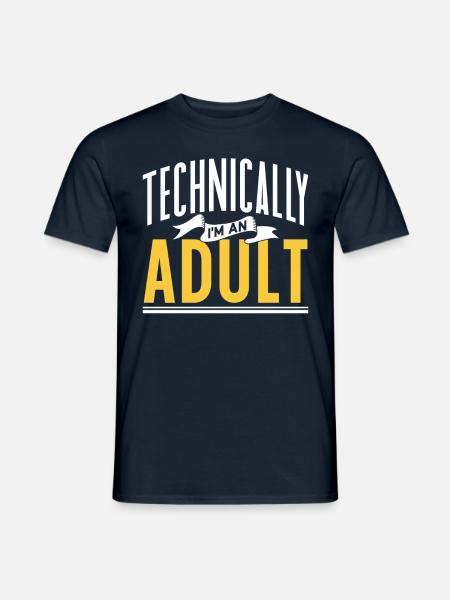 Techniquement, je suis une puberté adulte - T-shirt homme - marine
