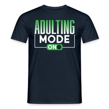 Growing Up Mode on Adult Birthday - Men's T-Shirt - navy - Front - AI Model Male 178 light (178cm)