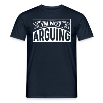 I do not discuss argument - Men's T-Shirt - navy - Front - AI Model Male 178 light (178cm)