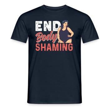 End Body Shaming Stop Bodyshaming Annoy - Men's T-Shirt - navy - Front - AI Model Male 178 light (178cm)
