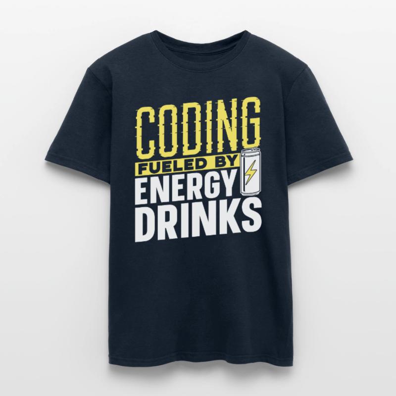 Programmieren Mit Energydrinks Coding Coder Code Männer T-Shirt