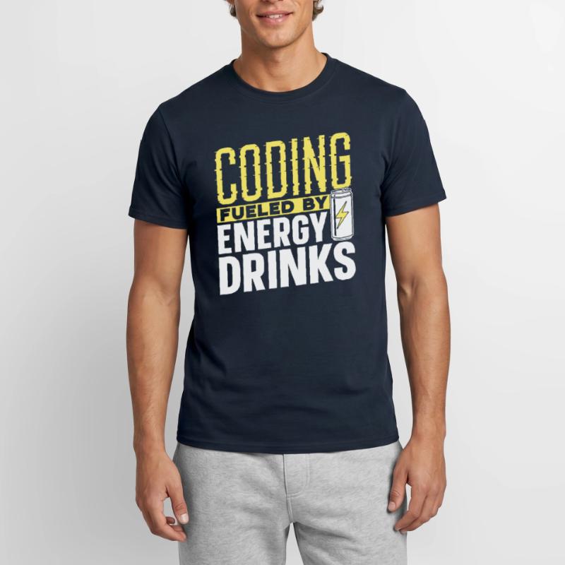 Programmieren Mit Energydrinks Coding Coder Code Männer T-Shirt