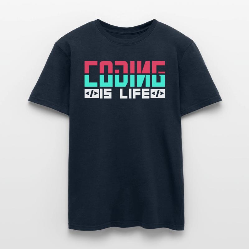 Coding Ist Leben Programmierer Coder Code Männer T-Shirt