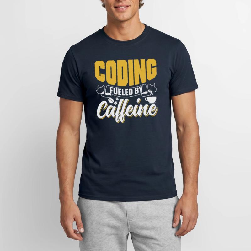 Programming powered by caffeine coding Men's T-Shirt