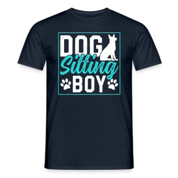 Dog Sitter Boy Dog Sitting Dog Sitting Dog - Men's T-Shirt - navy - Front - AI Model Male 178 light (178cm)