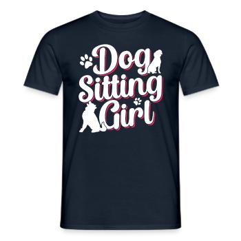 Hundesitterin Mädchen Hundesitting Dog Sitting - Männer T-Shirt - Navy - Vorne - AI Model Male 178 light (178cm)