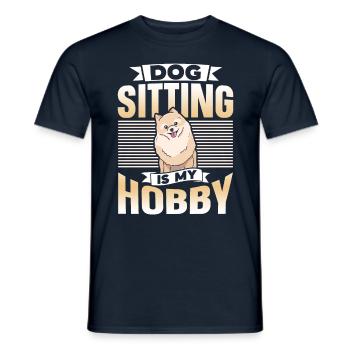 Hundesitting Ist Mein Hobby Sitter Dog Sitting - Männer T-Shirt - Navy - Vorne - AI Model Male 178 light (178cm)