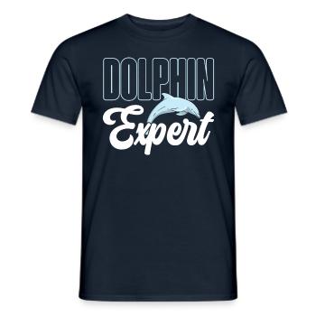 Dolphin Expert Dolphin Dolphin Dolphin Lovers - Men's T-Shirt - navy - Front - AI Model Male 178 light (178cm)