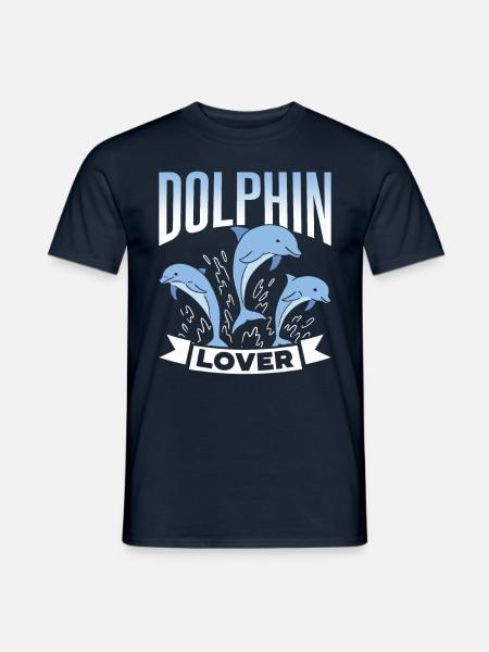 Delfin elskere Delfiner Delfiner Delfiner Delfiner - Mænd T-shirt - marineblå