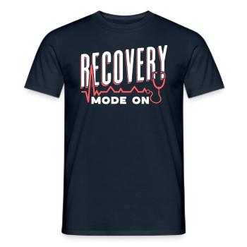 Recovery Mode A Patient Recovery Survivor - Men's T-Shirt - navy - Front - AI Model Male 178 light (178cm)