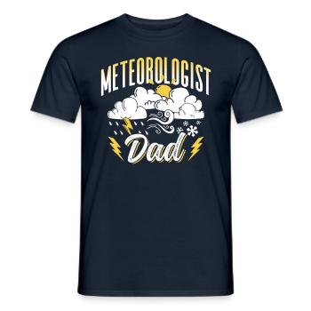 Météorologue Papa Météorologie - T-shirt homme - marine - Devant - AI Model Male 178 light (178cm)
