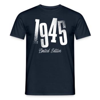 1945 Year of birth Year of construction born - Men's T-Shirt - navy - Front - AI Model Male 178 light (178cm)