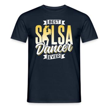 Best Salsa Dancer Ever Dancing Dance Hobby - Men's T-Shirt - navy - Front - AI Model Male 178 light (178cm)