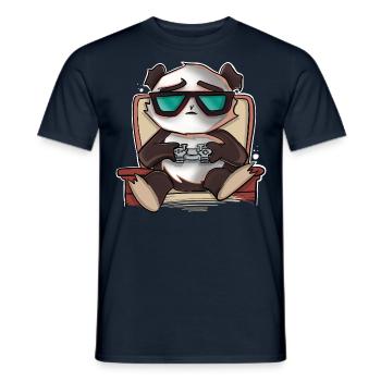 Panda Gaming Gamer Gamers Gamblers - T-shirt homme - marine - Devant - AI Model Male 178 light (178cm)