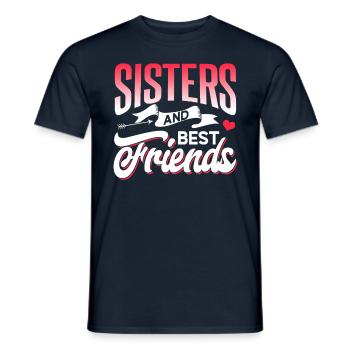 Schwestern Und Beste Freunde Team Freund Schwester - Männer T-Shirt - Navy - Vorne - AI Model Male 178 light (178cm)