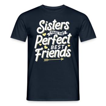 Les sœurs sont les meilleures amies parfaites - T-shirt homme - marine - Devant - AI Model Male 178 light (178cm)