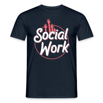 Social Work Social Work Social Worker Profession - Men's T-Shirt - navy - Front - AI Model Male 178 light (178cm)