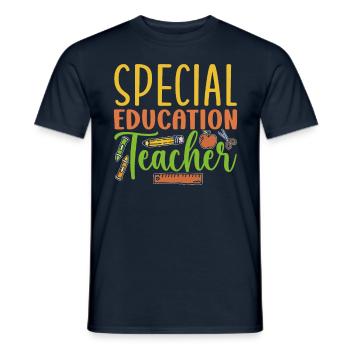 Teacher of Special Education Special Education Profession - Men's T-Shirt - navy - Front - AI Model Male 178 light (178cm)