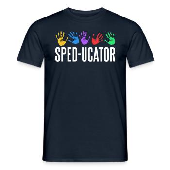 Sped Ucator Profession Special Education Special Education Special Education - Men's T-Shirt - navy - Front - AI Model Male 178 light (178cm)