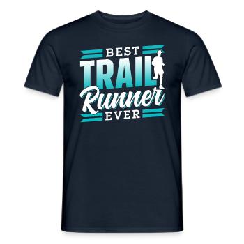 Bester Trail Runner Aller Zeiten Running Traillauf - Männer T-Shirt - Navy - Vorne - AI Model Male 178 light (178cm)