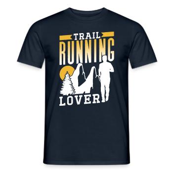 Trail Running Lover Runner Trail Running Race - Men's T-Shirt - navy - Front - AI Model Male 178 light (178cm)