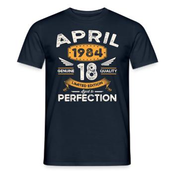 39ème Anniversaire Homme Avril Vintage 1984 Légendaire - T-shirt homme - marine - Devant - AI Model Male 178 light (178cm)