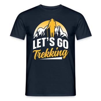 Partons trekking amateurs de randonnée randonneurs - T-shirt homme - marine - Devant - AI Model Male 178 light (178cm)