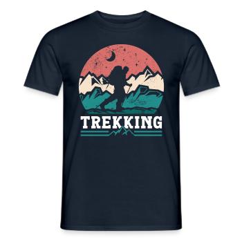 Trekking Randonneurs Amateurs de randonnée - T-shirt homme - marine - Devant - AI Model Male 178 light (178cm)