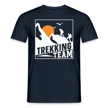 Trekking Team Hike Hiking Hikers - Men's T-Shirt - navy - Front - AI Model Male 178 light (178cm)