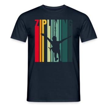 Ziplining Seilrutsche Zipline Sprüche Sport - Männer T-Shirt - Navy - Vorne - AI Model Male 178 light (178cm)