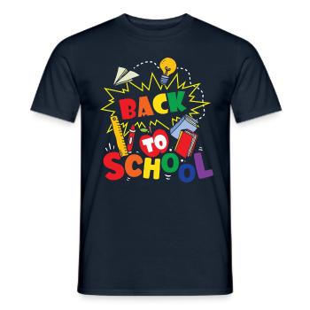Back to School Teachers Back to School Back to School - Men's T-Shirt - navy - Front - AI Model Male 178 light (178cm)