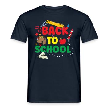 Back to School Teachers Back to School Back to School - Men's T-Shirt - navy - Front - AI Model Male 178 light (178cm)