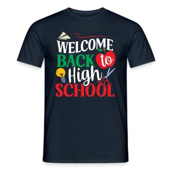 Welcome back to school Teachers Back to school - Men's T-Shirt - navy - Front - AI Model Male 178 light (178cm)