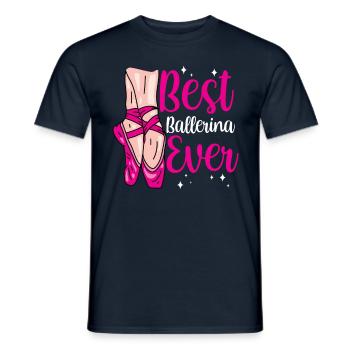 Meilleur ballet de danseuse de tous les temps - T-shirt homme - marine - Devant - AI Model Male 178 light (178cm)