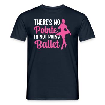 Qui ne fait pas de ballet n’a pas de punchline ballerine - T-shirt homme - marine - Devant - AI Model Male 178 light (178cm)
