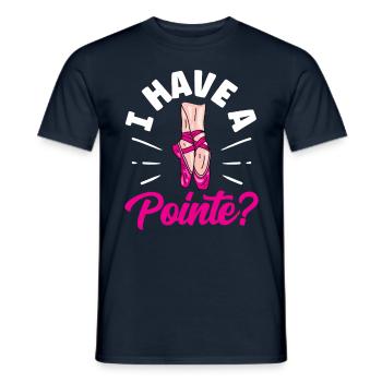 J’ai une danseuse ballerine punchline - T-shirt homme - marine - Devant - AI Model Male 178 light (178cm)