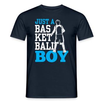 Nur Ein Basketball Junge Basketballspieler Team - Männer T-Shirt - Navy - Vorne - AI Model Male 178 light (178cm)