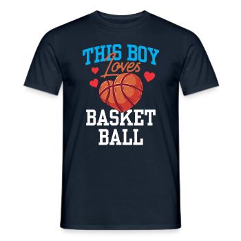 Ce garçon aime le basketteur - T-shirt homme - marine - Devant - AI Model Male 178 light (178cm)