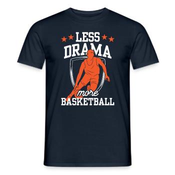 Moins de drame Plus de joueurs de basket-ball - T-shirt homme - marine - Devant - AI Model Male 178 light (178cm)