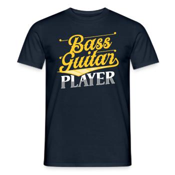Guitariste Basse Bassiste Basse Musicien de guitare basse - T-shirt homme - marine - Devant - AI Model Male 178 light (178cm)