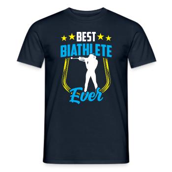 Meilleur biathlète de tous les temps Biathlon Biathlète - T-shirt homme - marine - Devant - AI Model Male 178 light (178cm)